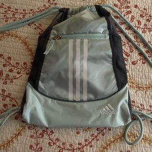 Baby blue Adidas sack pack
